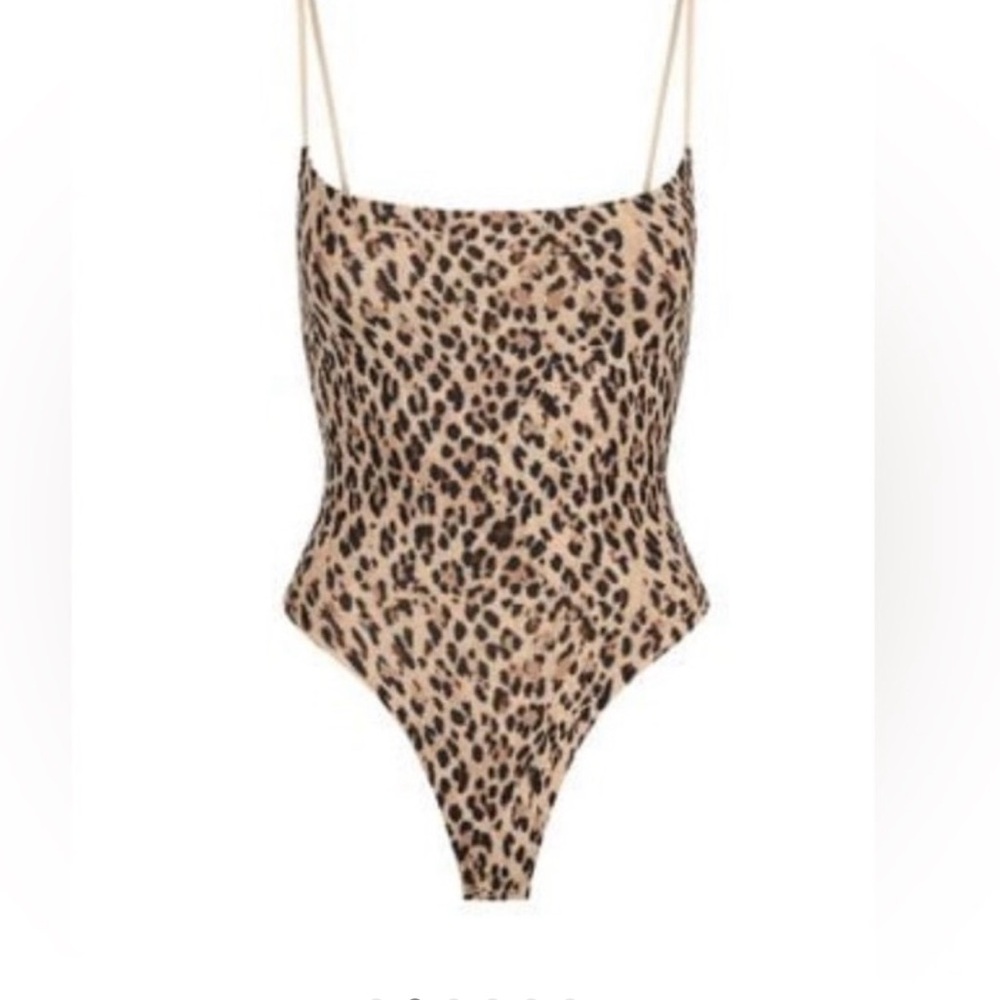 SKIMS Leopard-Print One-Piece Bodysuit